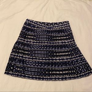 J.Crew Factory Patterned Pleated Skirt